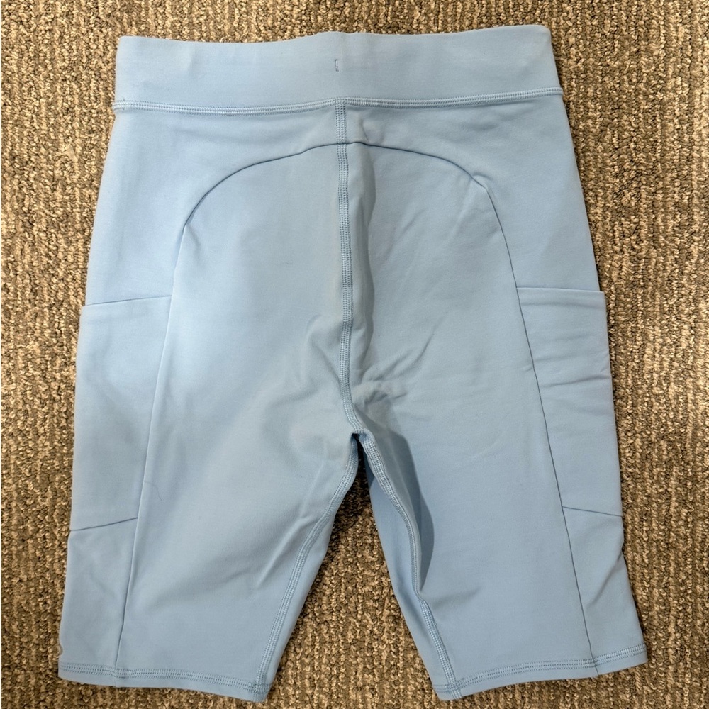 Light Blue Women’s Drawstring Athletic Shorts - Picture 3 of 3